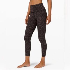 lululemon 25" Wild Thing Camo Brown Earth Multi Size 6